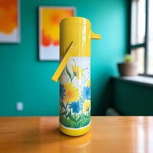 VTG Aladdin Pump-A-Drink Thermos 1 Qt Picnic Dispenser 1970s Water Cooler Summer